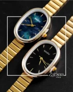 ساعت های نایدو بیضی با زمینه مشکی