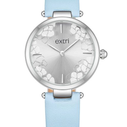 ساعت اکستری بند آبی قاب سیلور