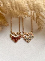 گردنبند قلب پیکسلی ژوپینگ