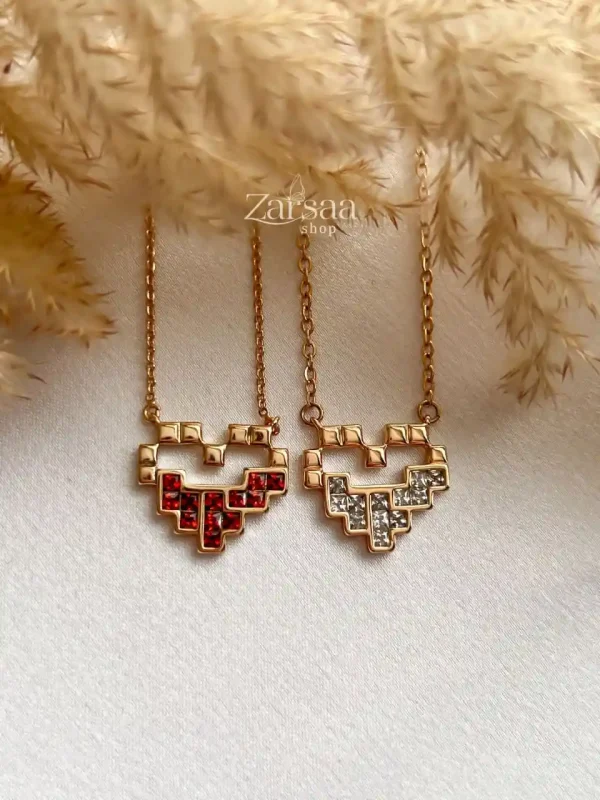 گردنبند قلب پیکسلی ژوپینگ