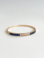 بنگل فول نگین آبی ژوپینگ