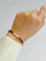 بنگل فول نگین آبی ژوپینگ