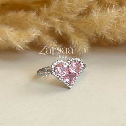 انگشتر قلب صورتی