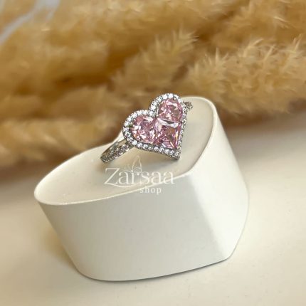 انگشتر قلب صورتی