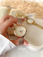 ساعت مچی زنانه بند حصیری استیل SKMEI
