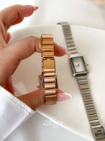 ساعت مچی زنانه مستطیل بند کرکره ای نایدو