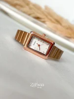 ساعت مچی زنانه مستطیل بند کرکره ای نایدو