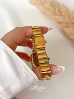 ساعت زنانه مربع بند کرکره ای SKMEI