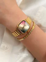 ساعت زنانه مربع بند کرکره ای SKMEI