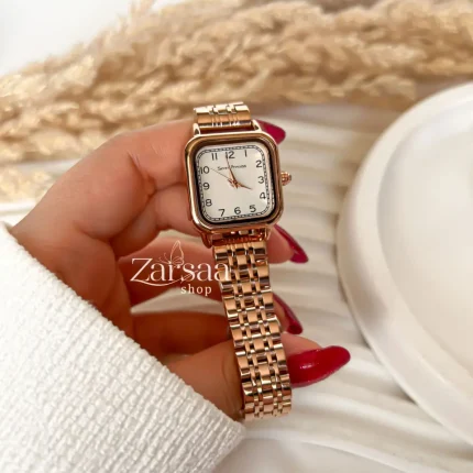 ساعت زنانه بند فلزی مربع seven princess