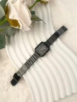 ساعت زنانه مربع بند حصیری extri