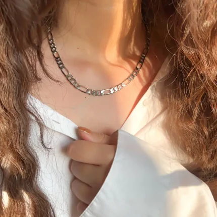 زنجیر استیل فیگارو سیلور