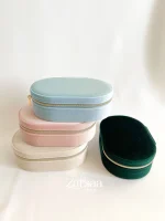 جعبه جواهر مخمل بیضی