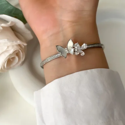 بنگل پروانه نقره ای ژوپینگ xuping