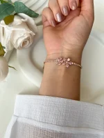 دستبند مارشال شکوفه صورتی