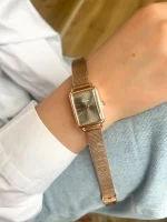 ساعت مچی زنانه عدد رومی مستطیل kcm