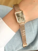 ساعت مچی زنانه عدد رومی مستطیل kcm