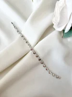 دستبند تنیسی قلبی سیلور