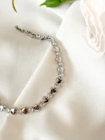 دستبند تنیسی قلبی سیلور