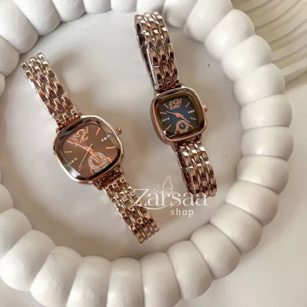 ساعت مچی زنانه مربعی عدد درشت